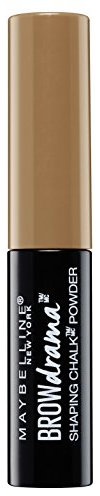Maybelline Brow Drama Shaping Chalk Powder Nr. 100 Blonde, samtiges Augenbrauenpuder für natürliche, markante Augenbrauen mit weichen Konturen