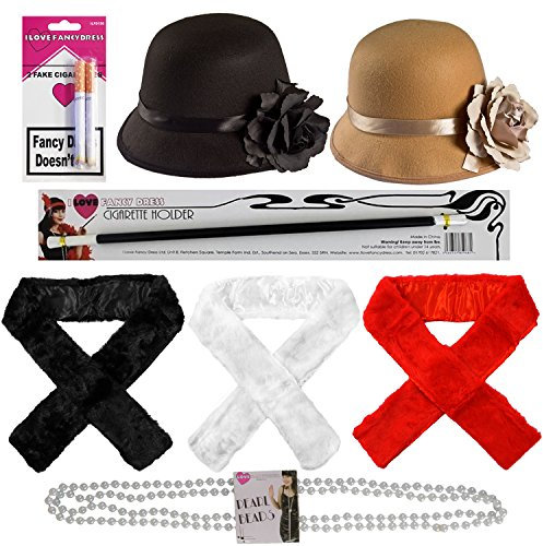 Deluxe-Kostüm-Set für Damen, 1920er-Jahre, mit Flapper, perfekt für Charleston-Flapper-Kostüm im 20er-Jahre-Stil