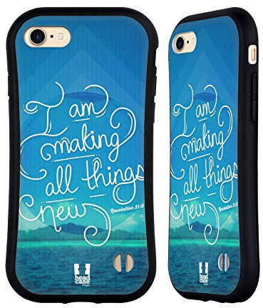 Head Case Designs Neu Christliche Typografie Serie 3 Hybride Handyhülle Hülle Huelle kompatibel mit Apple iPhone 7/8 / SE 2020 & 2022