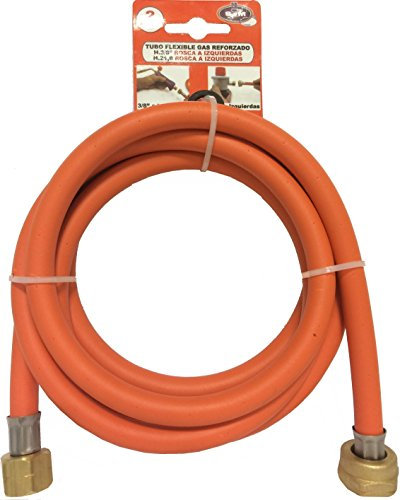 S&M Hembra 3/8 Izq- 21.8 Izq Tubo Flexible Gas Reforzado, Naranja, 322068