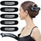RC ROCHE 6 Stück Libellenspange Flach Haarspange Haarklammer für Damen Ovale Starker Halt Mädchen Clip, Medium Schwarz