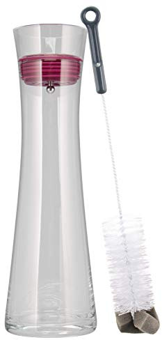 bremermann Glaskaraffe AMISA 1,2 Liter, Wasserkaraffe, transparent (Raspberry)
