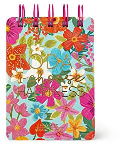 Legami - Notizblock, liniert, Mini, 220 Seiten, aus FSC®-zertifiziertem Papier, 80 g/m², 7 x 10 cm, Thema Flowers