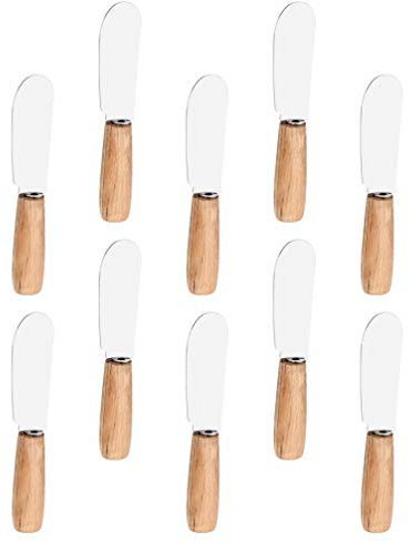 Cabilock 10 Stück Edelstahl Buttermesser Set Premium Butter Streumesser mit Griff für Sandwiches Butterkäsecreme