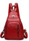 Asge Damen Rucksack Mädchen Stilvoll PU Leicht Frau wasserdichte Crossbody Schultertasche Leder Damentasche Großer Handtasche Elegant Daypack Freizeitrucksack (Rot)