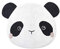 Vertbaudet Kinderzimmer Teppich „Panda“ weiß/schwarz ONE Size