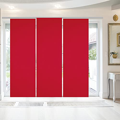 Blickdichter Flächenvorhang/Schiebevorhang (3er Pack) mit Technik - 60x245cm (Breite x Länge), Fertiggardine Alessia in vielen Farben