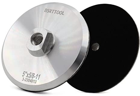 5 Inch Aluminum Backer Pad - Hook Loop Backing Pad 5/8-11 Thread Angle Grinder Use 1Pcs