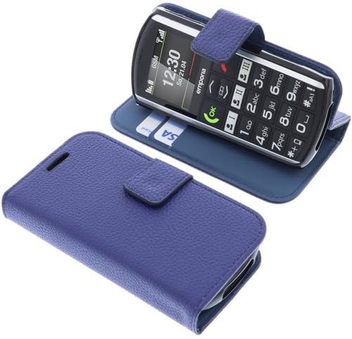 foto-kontor Tasche kompatibel mit Emporia Simplicity Book Style blau Schutz Hülle Buch