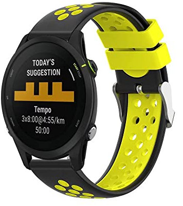 Bracelet de rechange en silicone respirant pour montre connectée Garmin Forerunner 255/Vivoactive 4/4s/Venu 2/2s
