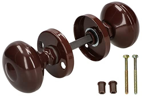 KOTARBAU® Bouton de porte rotatif marron idéal pour les portes latérales de garage dans les locaux résidentiels et commerciaux