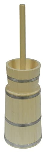 Baratte à beurre en bois - beurrier pour faire du beurre traditionnel.
