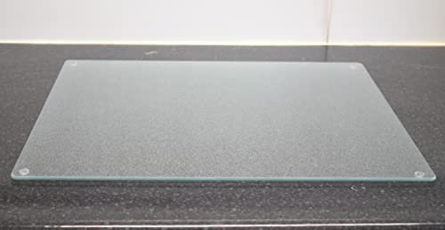 Deenz 50X40Cm Tempered Glass Worktop Saver Frosted Dishwasher Safe 5Mm Chopping Board