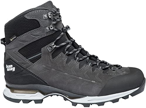 Hanwag M Makra Trek GTX Grau - Gore-Tex Technischer wetterfester Herren Bergschuh, Größe EU 40.5 - Farbe Asphalt - Lig