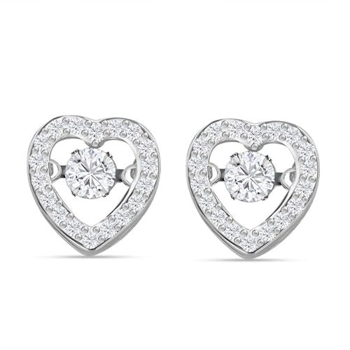 SHOP LC Herz Ohrringe für Frauen mit Zirkonia, Ohrringe silber 925 für Geschenk, schmuck damen ohrringe ca. 1.50 ct,silber ohrringe set