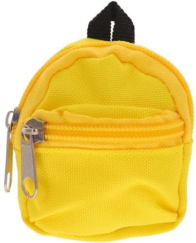 Totority Puppenrucksack Mini Puppenrucksäcke Mini-Reißverschluss-Schultaschen Mini-Rucksack Spielzeug Puppe Kostüm Ornament Winziger Schulbedarf Puppenrucksack
