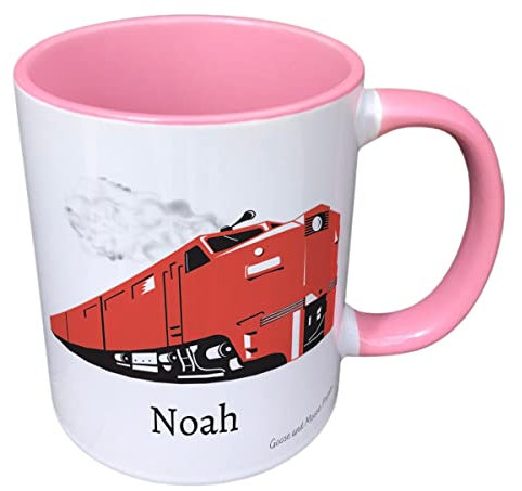 Personalised Train Mug Gift - Present for Steam Train Lovers - Gifts for Train Drivers - Personalised Vehicle Mug - Country Style Mug (Green)