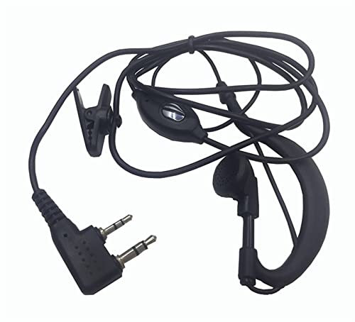 HASMI 5 Pieces Of Ptt Microphone Headset Walkie-talkie Handset Two-way Radio Components Compatible With Baofeng Headset UV-5R UV-5RE UV-6R BF-888S CB