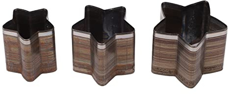 Leder-Stanzformen-Set 3-teilig mit 5-zackiger Sternform, Hohlstanzwerkzeug für Leder Stanzen und Prägen, Profi Werkzeug zum Gestalten von Ledergeschenken Accessoires