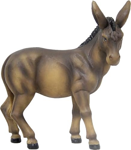 FADEDA Esel/Höhe:10 cm/handbemalt/detailgetreue Krippen Figuren - Weihnachten Tisch Dekoration Krippe Zubehör