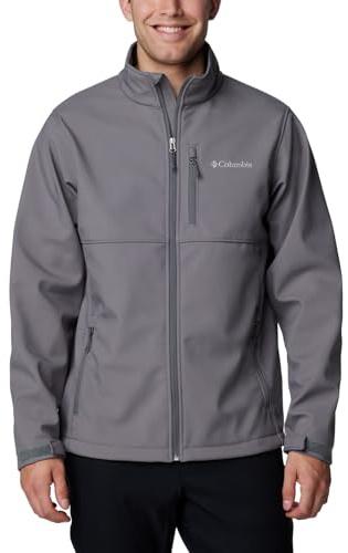 Columbia Chaqueta Softshell Ascender para hombre, Ciudad gris, Medium