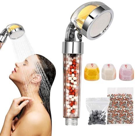Vitamin C Shower Head | Hard Water Showerhead with Filter,Filtration Spray for Boosting Pressure, Powerful Rain Showerhead