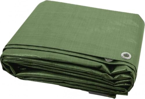 BK SHOP Abdeckplane Wasserdicht - 3 x 5 m 90 g/m2 | Gewebeplane 3 x 5 m, Grün wasserdichte Plane, Schutzplane 90 g/m2, Abdeckplanen in den Garten