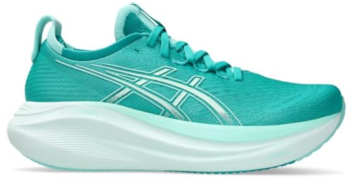 ASICS Women's Gel-Nimbus 27 Running Shoe, Wave Teal/Illuminate Mint, 42 EU