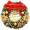TEWWCEO Weihnachtskranz mit Kugel 30cm Christmas Wreath Kreativ Weihnachten Türkranz Weihnachten Dekoration Weihnachtskranz Weihnachtsdekoration für Tür Haustür, Kamin, Wand und Einkaufszentren