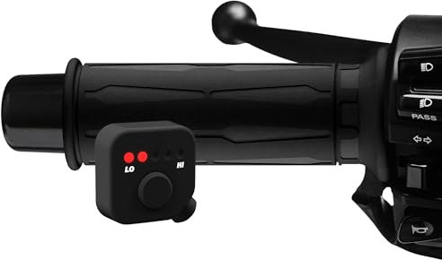 Ultimateaddons Essential Motorcycle Heated Grips With 5 Heat Levels, Setting Memory, and External Control System For 22mm Diameter Handlebars - 120mm