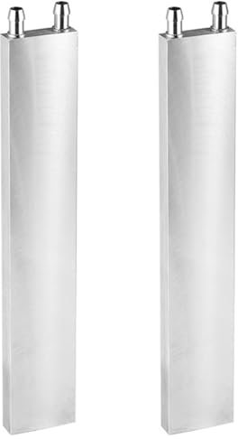 Hfourhnik 2X Aluminium Flüssig-Wasser Kühl Block für Computer CPU Kühler für Pc und Laptop CPU Silber Kühl Körper System (240 Mm)
