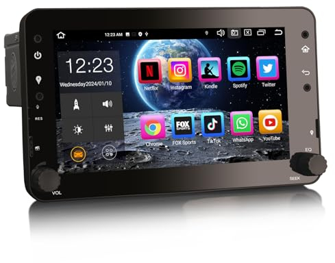 Erisin 8-Kern 4GB+64GB Android 14 Autoradio Mit GPS Navi für Alfa Romeo 159 Sportwagon Brera Spider 7 Zoll Touchscreen Unterstützt Bluetooth 5.0 CarPlay Android Auto DSP A2DP DVB-T/T2 WiFi DAB+ OBD2