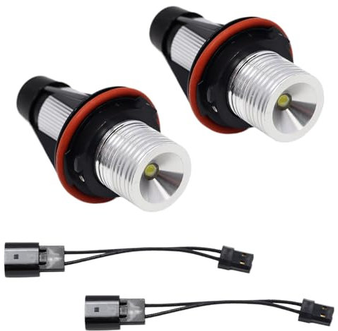 YananAC 2 Stücke Pack Angel Eye-Scheinwerfer Frontscheinwerfer kompatibel mit E39,E59,E53,E60,E31,E63,E64,E65,E66,E83,E87 6000K 7000 K Xenon-Weiß