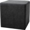 DELIFE Sitzhocker Dado Mikrofaser Schwarz 45x45 cm