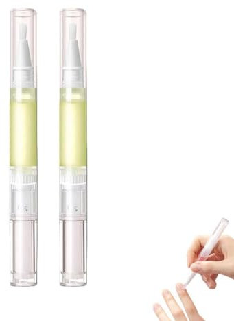 Anperio Stem Cell Nail Growth Pen - 2PCS Cuticle Revitalizer Oil Pens with Soft Brush, Nail Moisturizer for Cracked and Dry Cuticles