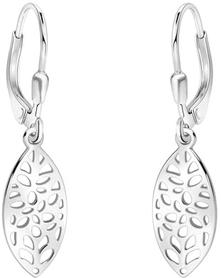 SOFIA MILANI - Damen Ohrringe 925 Silber - Blatt Ohrhänger