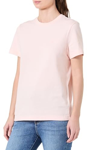 Calvin Klein Damen T-Shirt Kurzarm Archive Jersey Tee mit Rundhalsausschnitt, Rosa (Cloud Pink), XXL