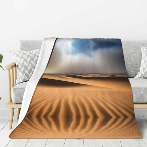 Gobi Beach Gravel Fashion Flanell-Bettdecke, 152,4 x 127,7 cm, gemütliche Decke, weiche und warme Sofadecke, Schlafzimmer-Decke