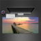 Senyanr Gaming Mouse Pad Bridge Sea XXL Mouse Mat 59.1x31.5x0.08 inch Extended Large Mouse Mat Desk Pad Stitched Edges Mousepad Non-Slip Rubber Base for Office Home