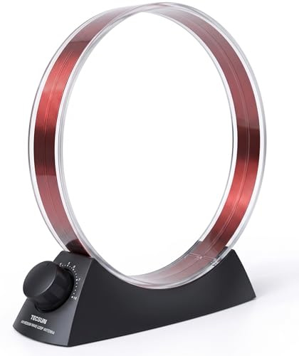 Tecsun AN-100 Antena de Bucle para Radio Am Onda Media, Sintonizable 520-1710 kHz, Pasiva, Rojo