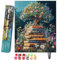 Bougimal Peinture par Numero Adulte Paysage, Sans Cadre inclure Pinceaux et Acryliques Peintures - 40x50 cm, Livres 3