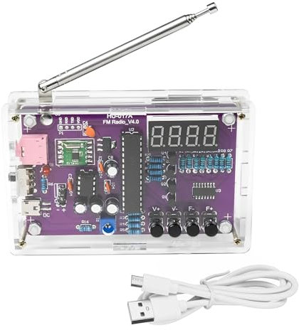MEETOZ Soldering Practice Kits, FM Radio Kit, DIY Electronic Project Kit FM 87-108MHz with 2 Power Supply Modes, Soldering Learning and Teaching for Beginners, Adults, Kids