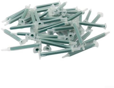 Gdfnmogo 50 PCS FMA06-16 Epoxy Mixing Nozzle 16-Element Ab Glue Mixing Tube, For Applicator Static Mixer Plastic Resin Mixing Tip, Mixing Hose Nozzles