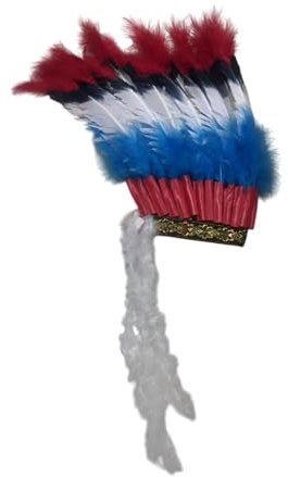 APLVFFZH Indischer Hut Kopfbedeckung für Halloween -Kostümbühnenaufführung, Style A