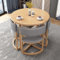 Nordic Style Büro Empfangsraum Club Möbel Set mit Tisch und Stühlen für Zuhause Balkon und Küche Essbereich (Hellgrau)