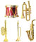 JOINPAYA 5stücke Miniatur Musikinstrumente Set Simulation Von Instrumenten Für Spielzeug Fantasie Für Puppenhäuser Und Partys