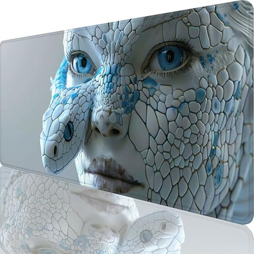 Tapis de Souris Gamer 1600x800x3 mm, Grand Tapis de Souris Bleu, Dessin Animé Mouse Pad Imperméable et Antidérapant, Multifonction Grand Sous Main Bureau pour Clavier et Souris, Gamer Decoration 82-Ji