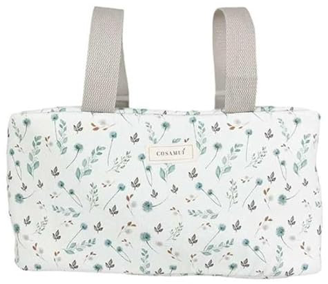 Bolso Organizador con asas para Carrito de Bebé, 2 Bolsillos Interiores, Colecciones exclusivas bolso panera (Diente de león)