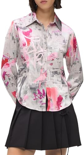 Karl Lagerfeld Jeans Damen All Over Print Paint Blouse
