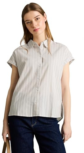 TOM TAILOR Denim Damen Kurzarm-Baumwollhemd